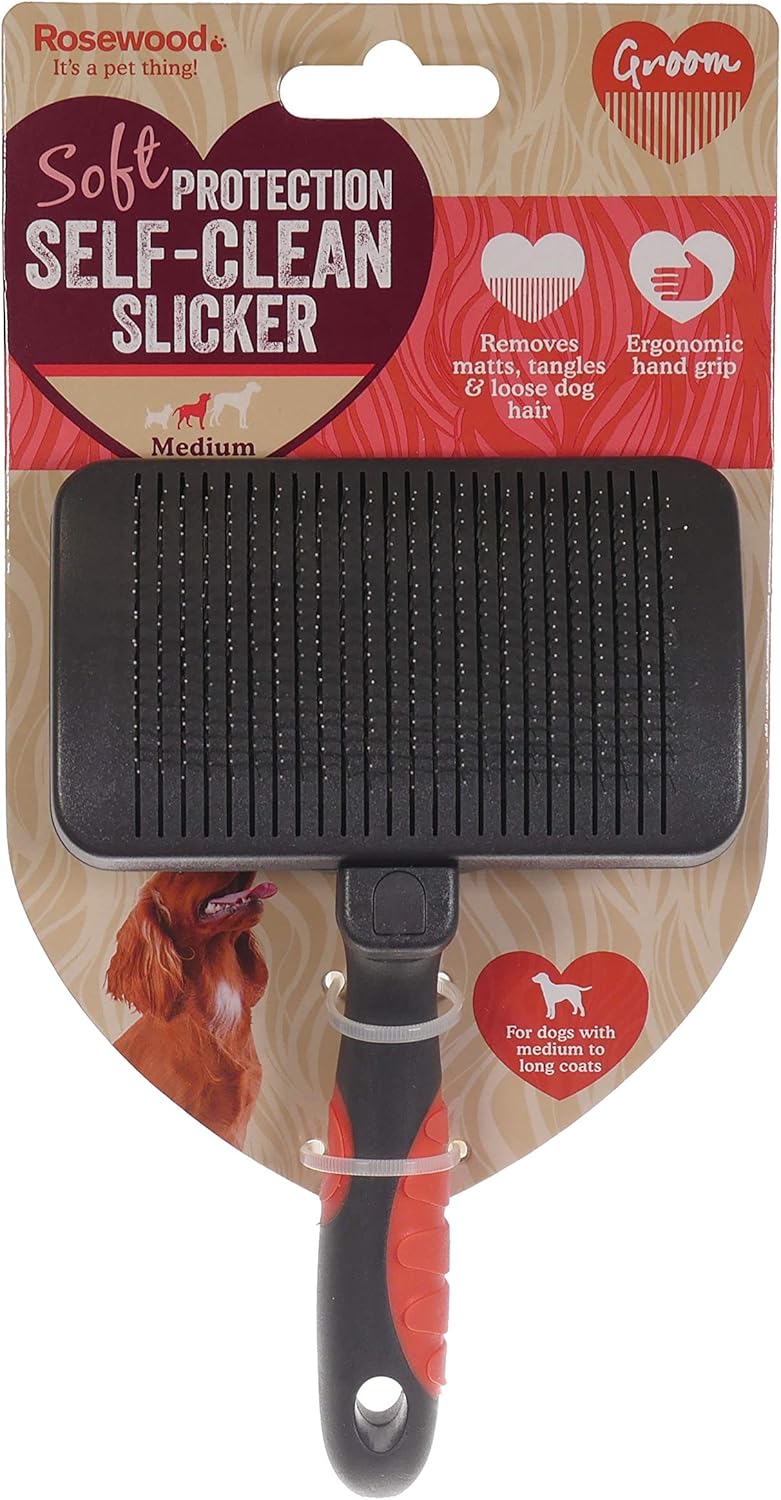Rosewood Self Cleaning Slicker Brush Medium