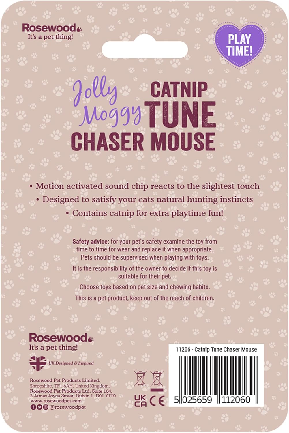 Rosewood Catnip Tune Chaser Mouse