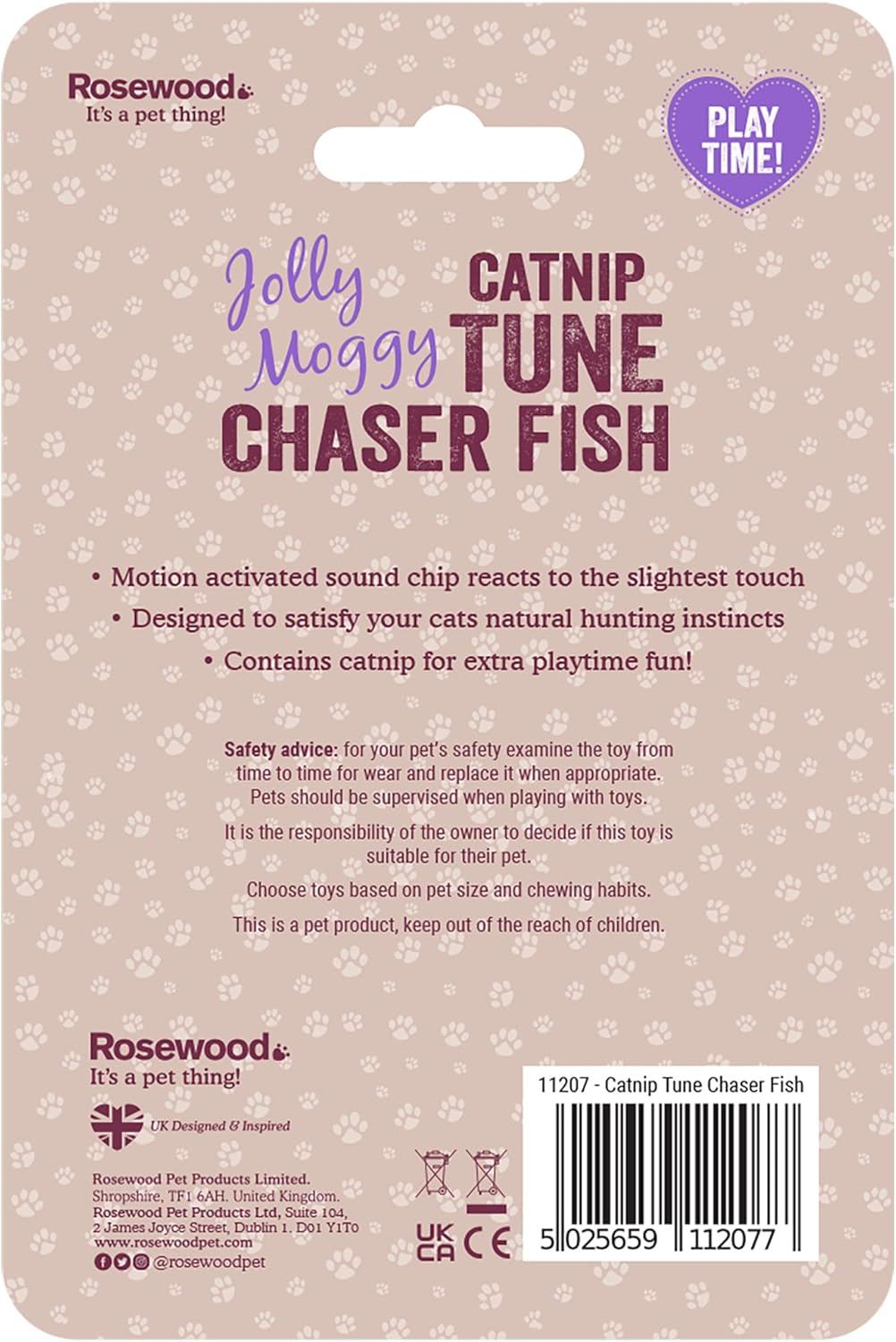 Rosewood Catnip Tune Chaser Fish