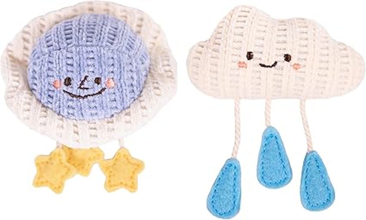 Rosewood Knitted Folk Clara Cloud & Pippa Planet Cat Toy