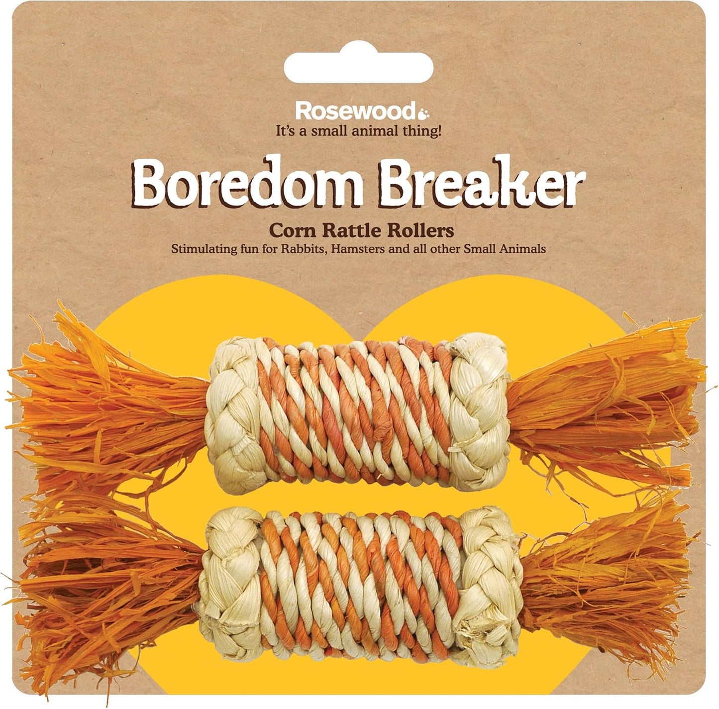 Rosewood Corn Rattle Roller 2pcs