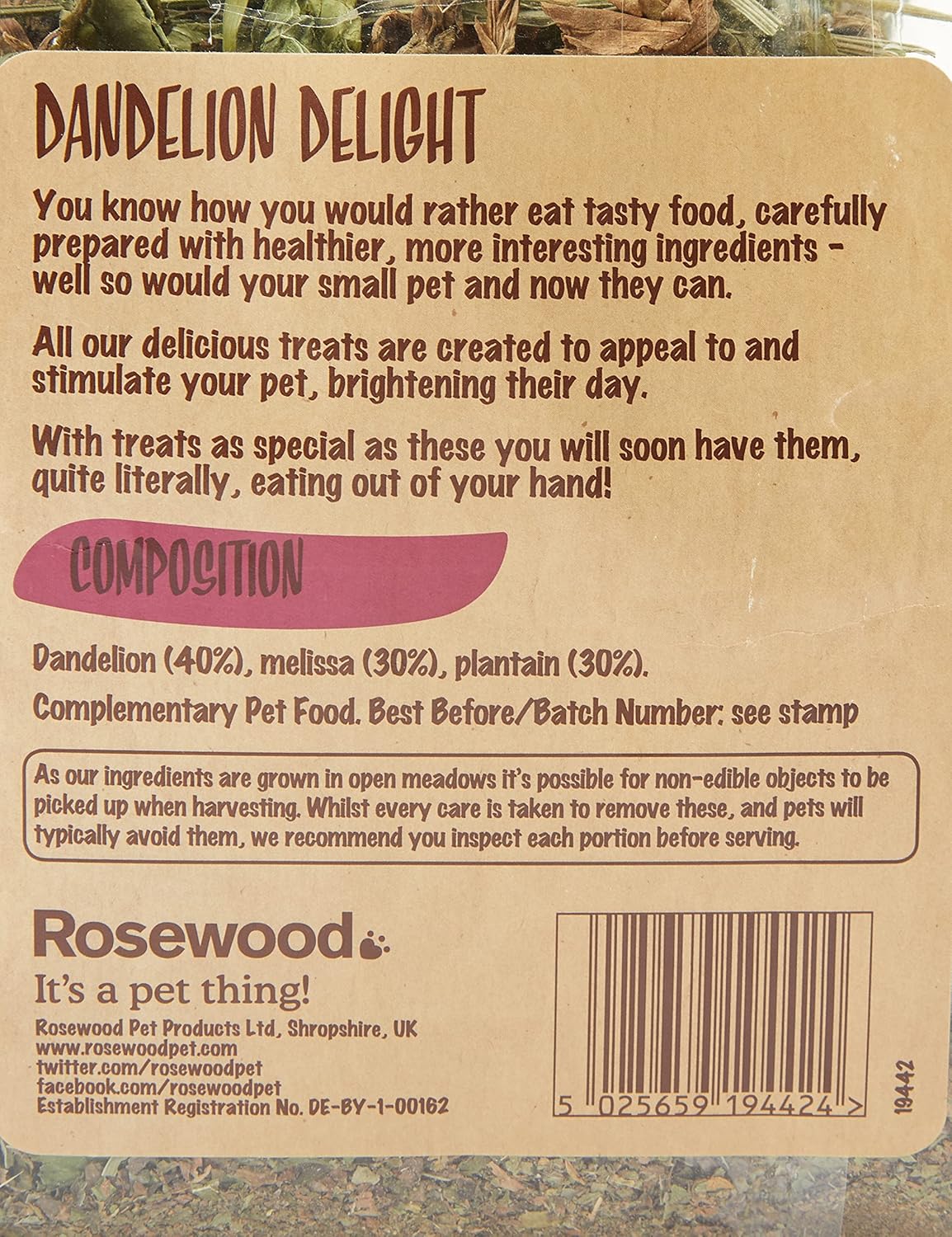 Rosewood Dandelion Delight 100g