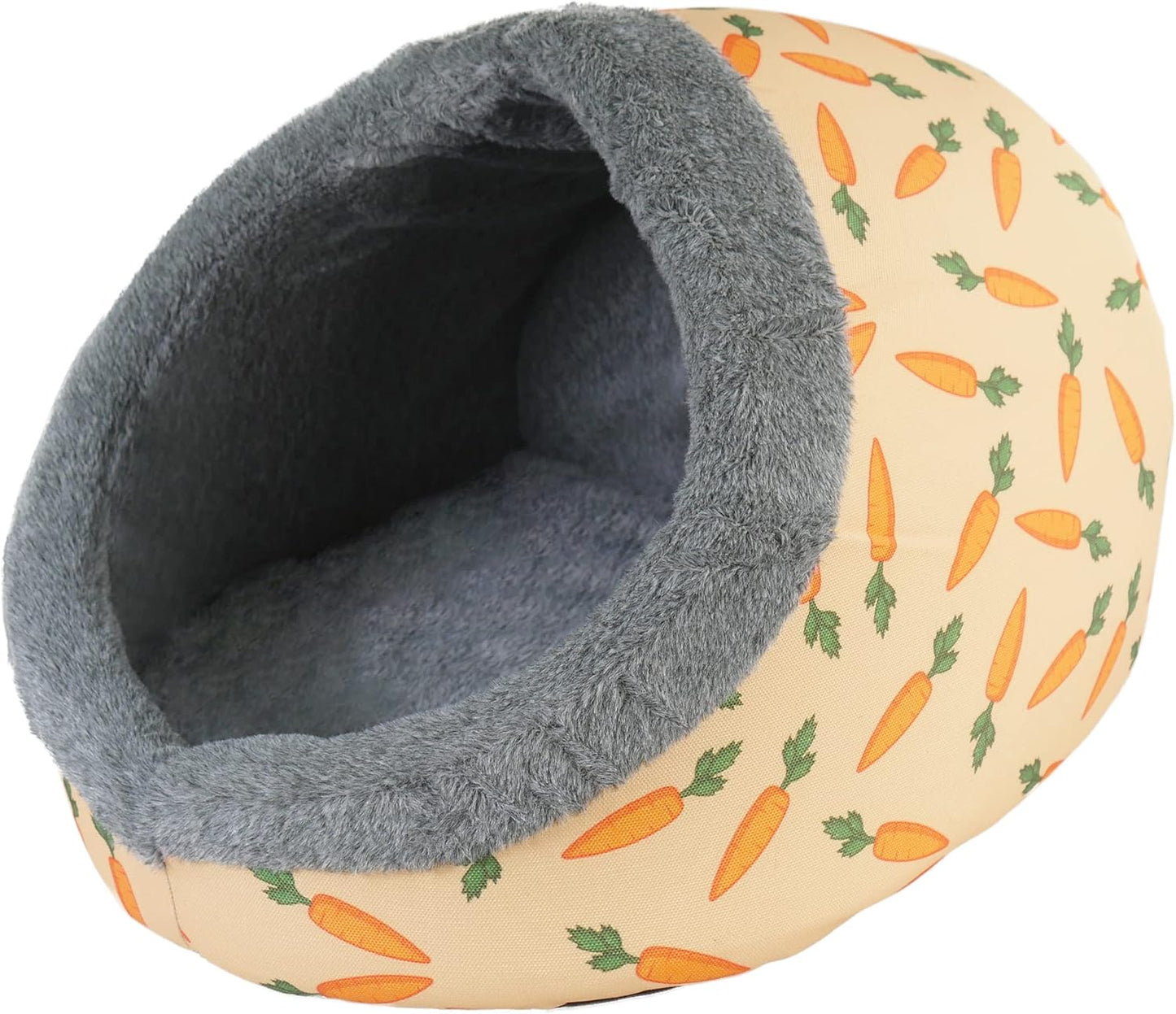 Rosewood Carrot Plush Hooded Bed