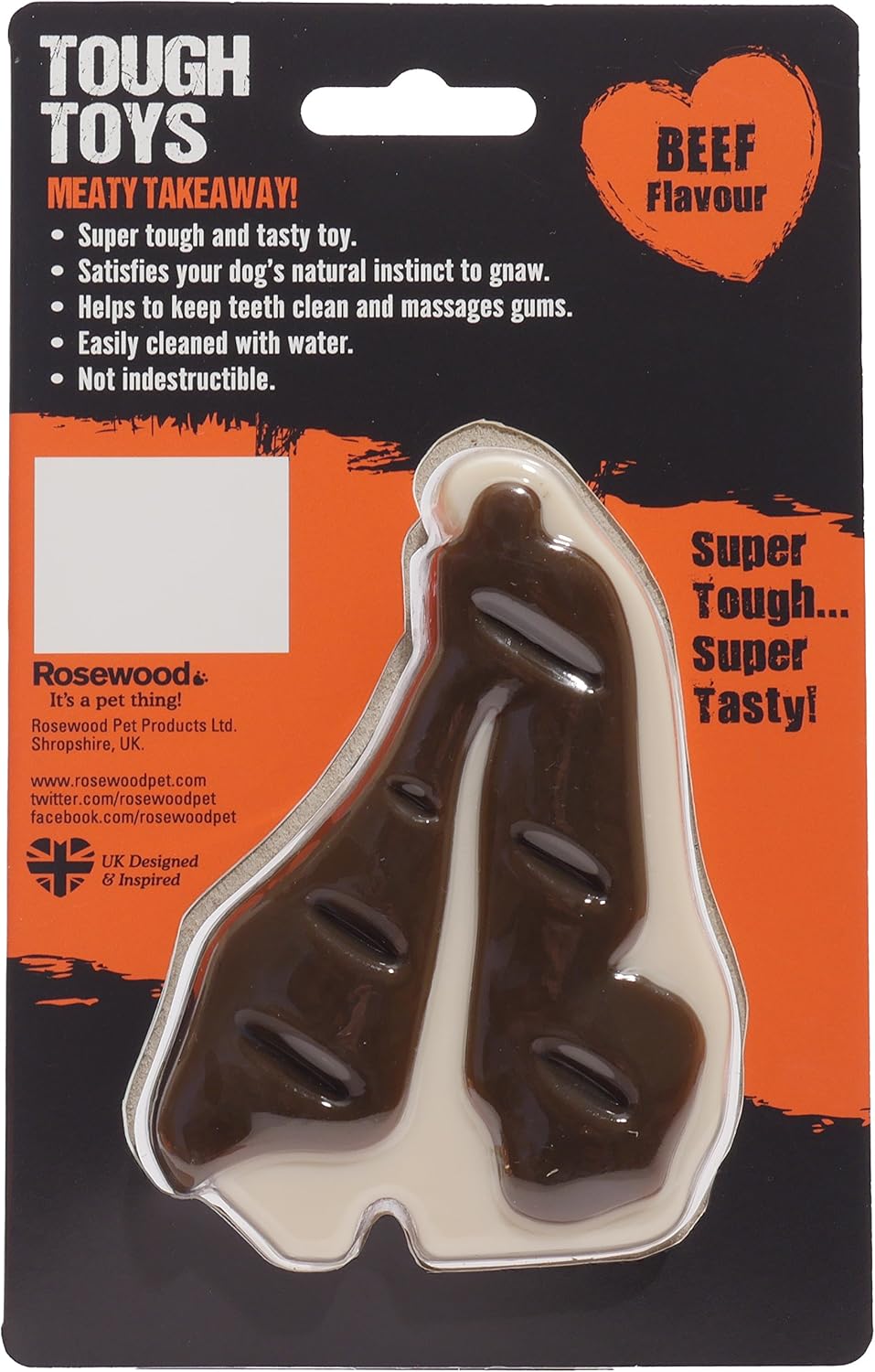 Rosewood Tough Toys Meaty Beef Steak Small