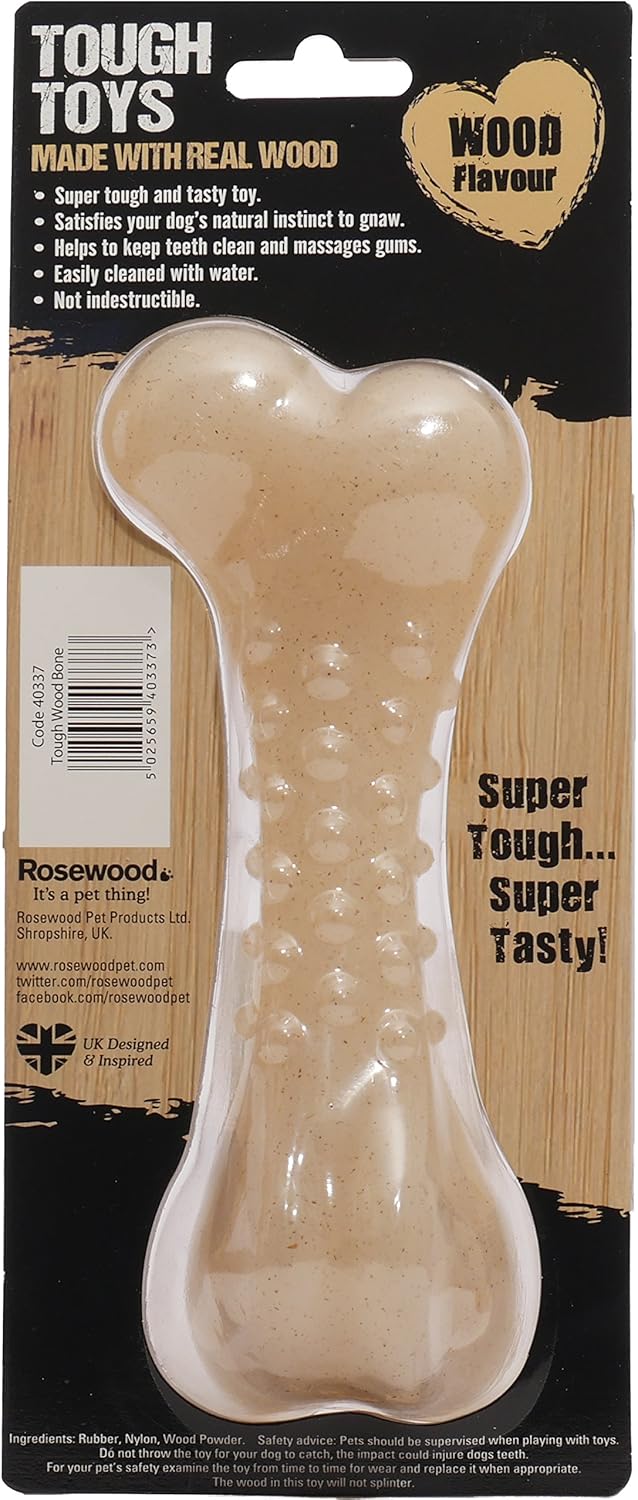 Rosewood Tough Toys Wood Flavour Bone Large