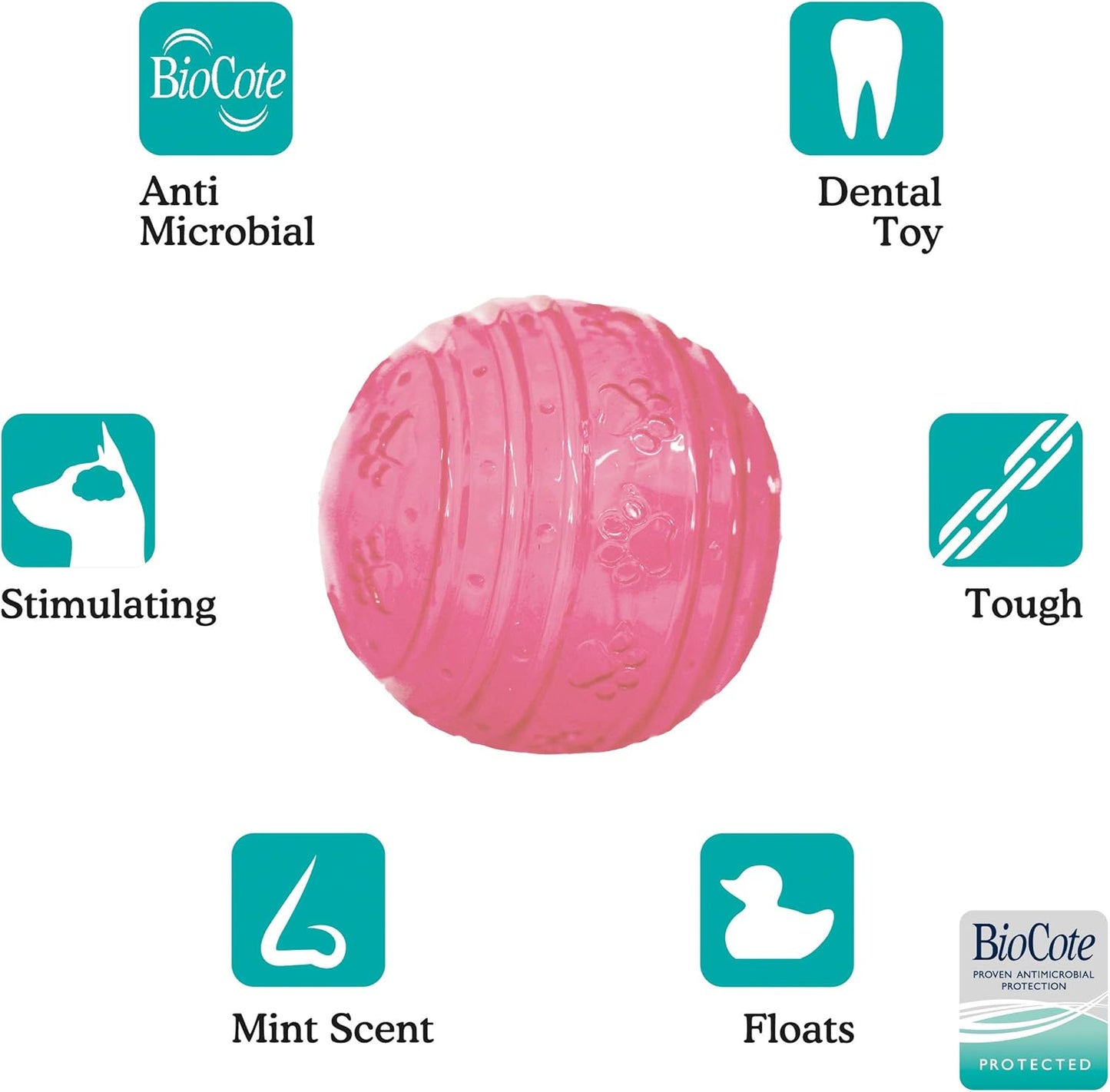 Rosewood Biosafe Puppy Ball Pink