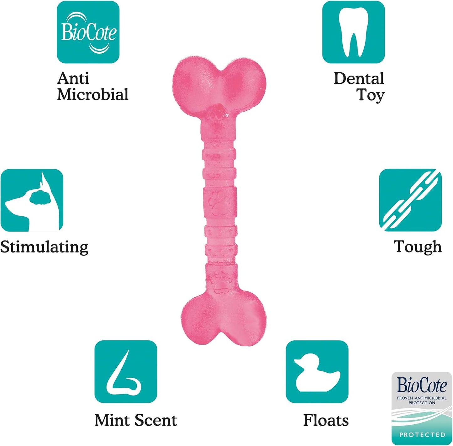 Rosewood Biosafe Puppy Bone Pink