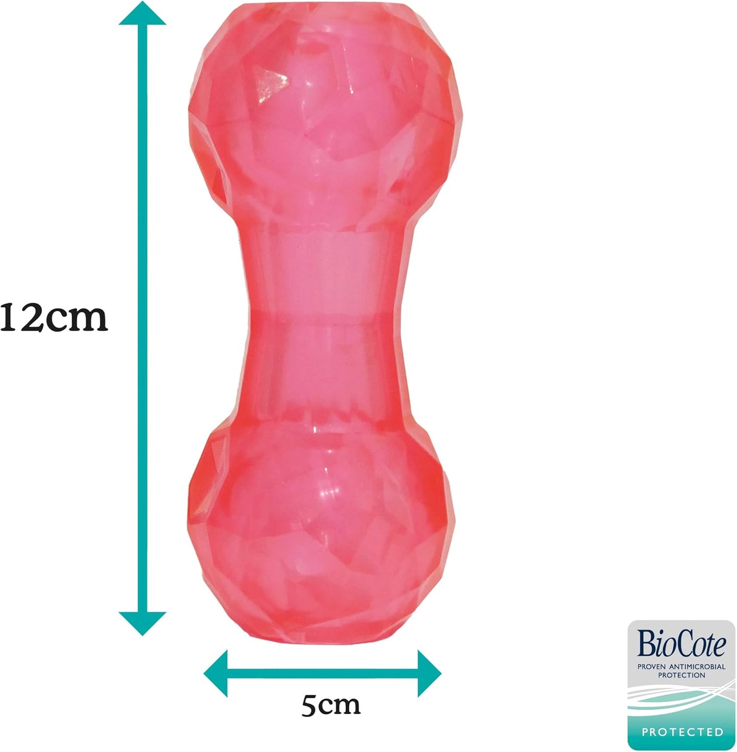 Rosewood Biosafe Puppy Dumbbell Pink