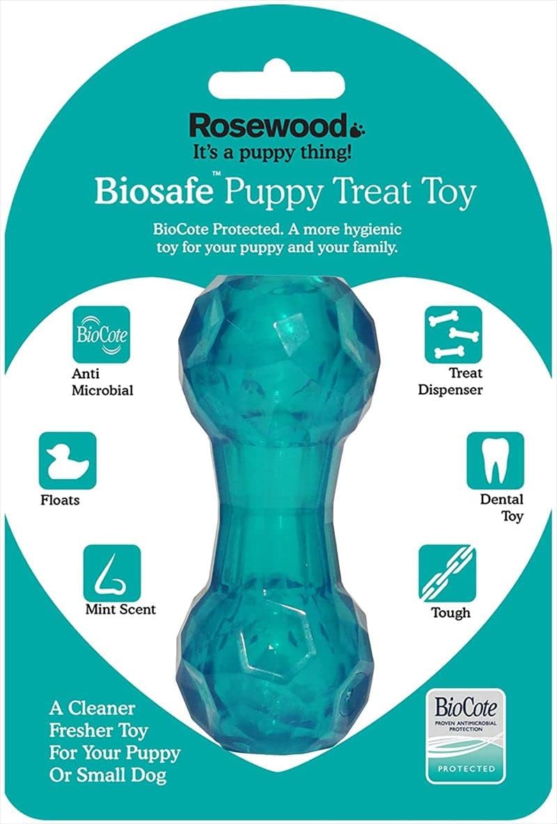 Rosewood Biosafe Puppy Dumbbell Blue