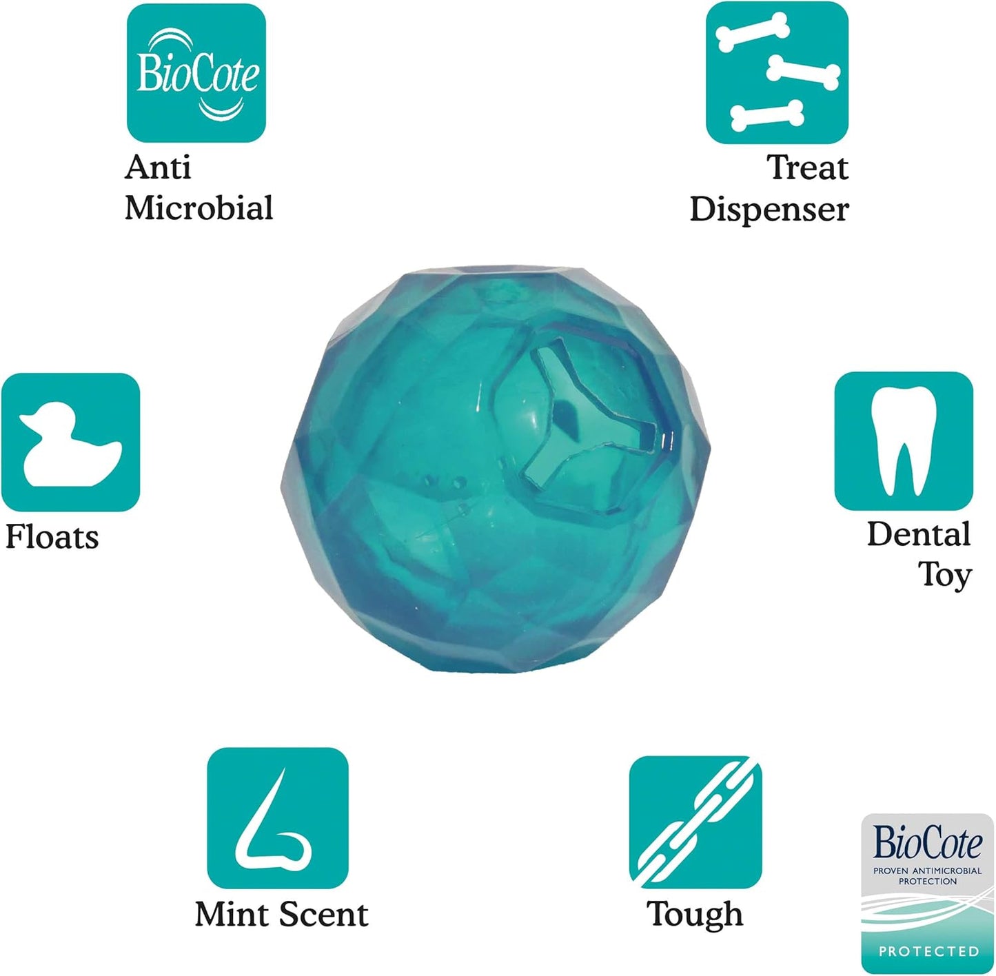 Rosewood Biosafe Puppy Treat Ball Blue