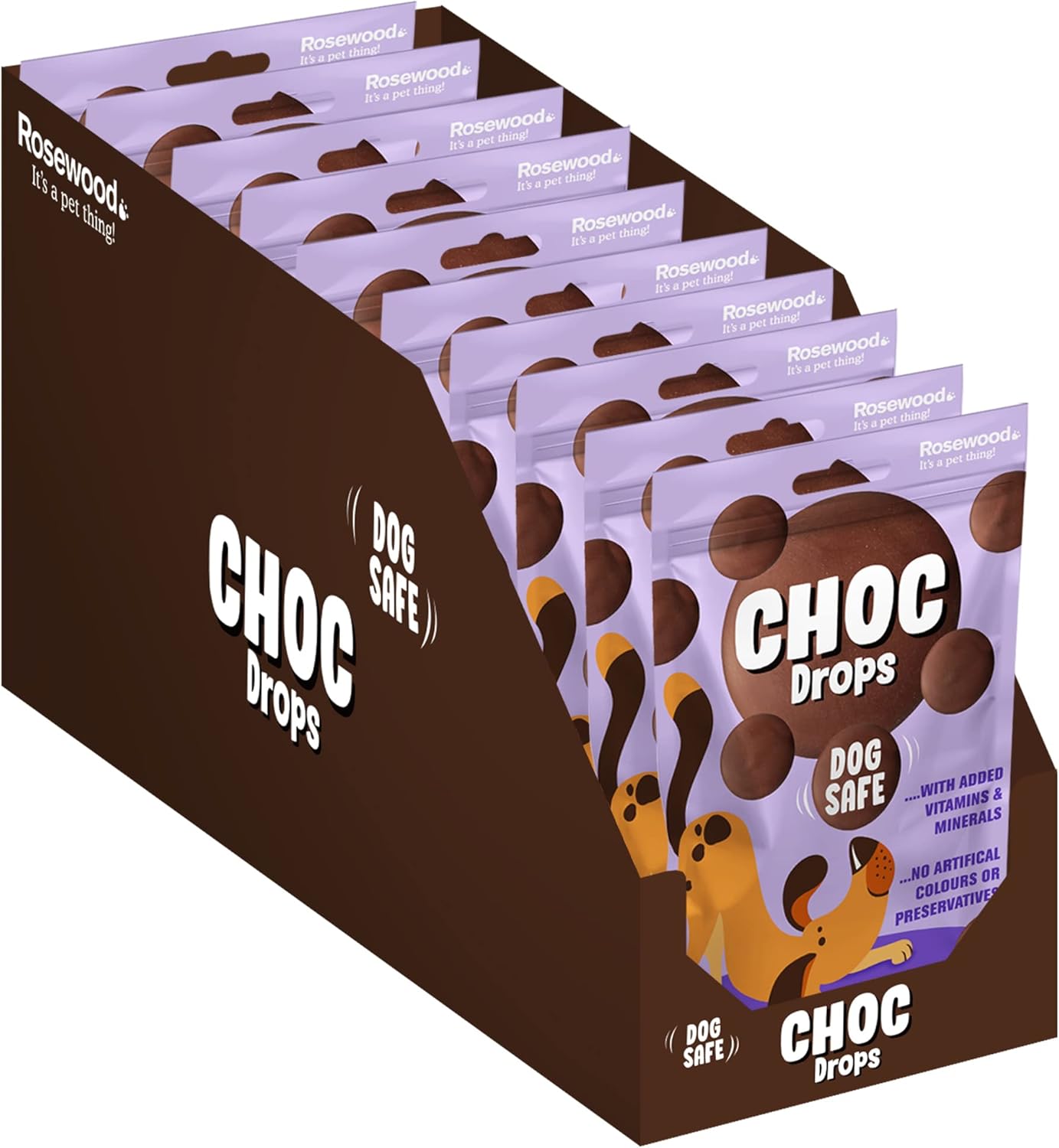 Rosewood Choc Drops For Dogs 200g