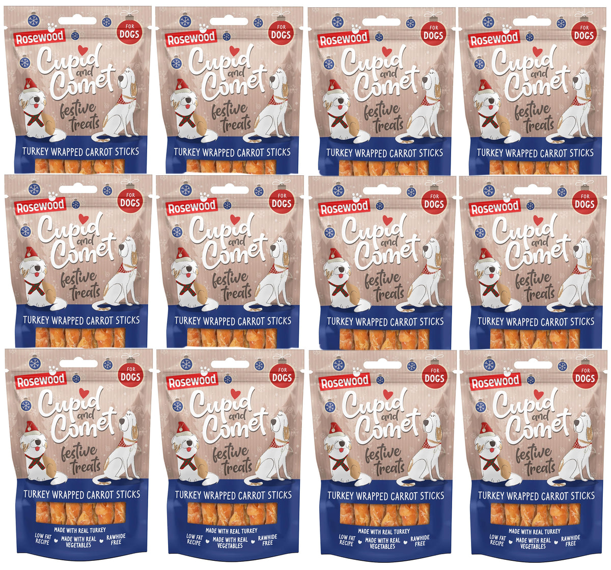 Rosewood Cupid & Comet Turkey Wrapped Carrot Sticks 100g