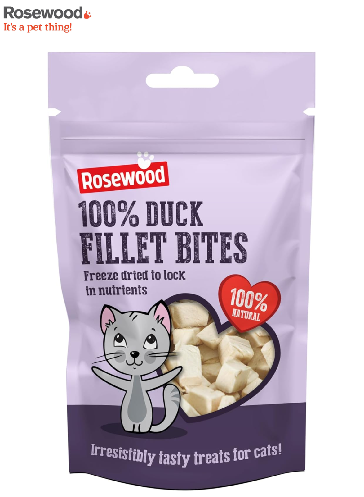 Rosewood 100% Duck Fillet Freeze Dried Cat Treats 15g