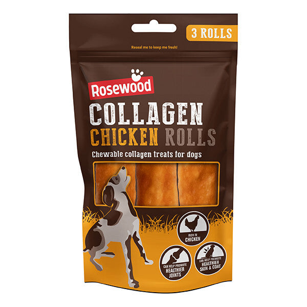 Rosewood Collagen Chicken Rolls 70g 3 Sticks