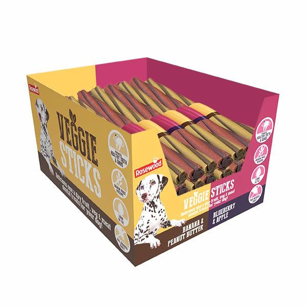 Rosewood Meaty Veggie Dog Treat Sticks