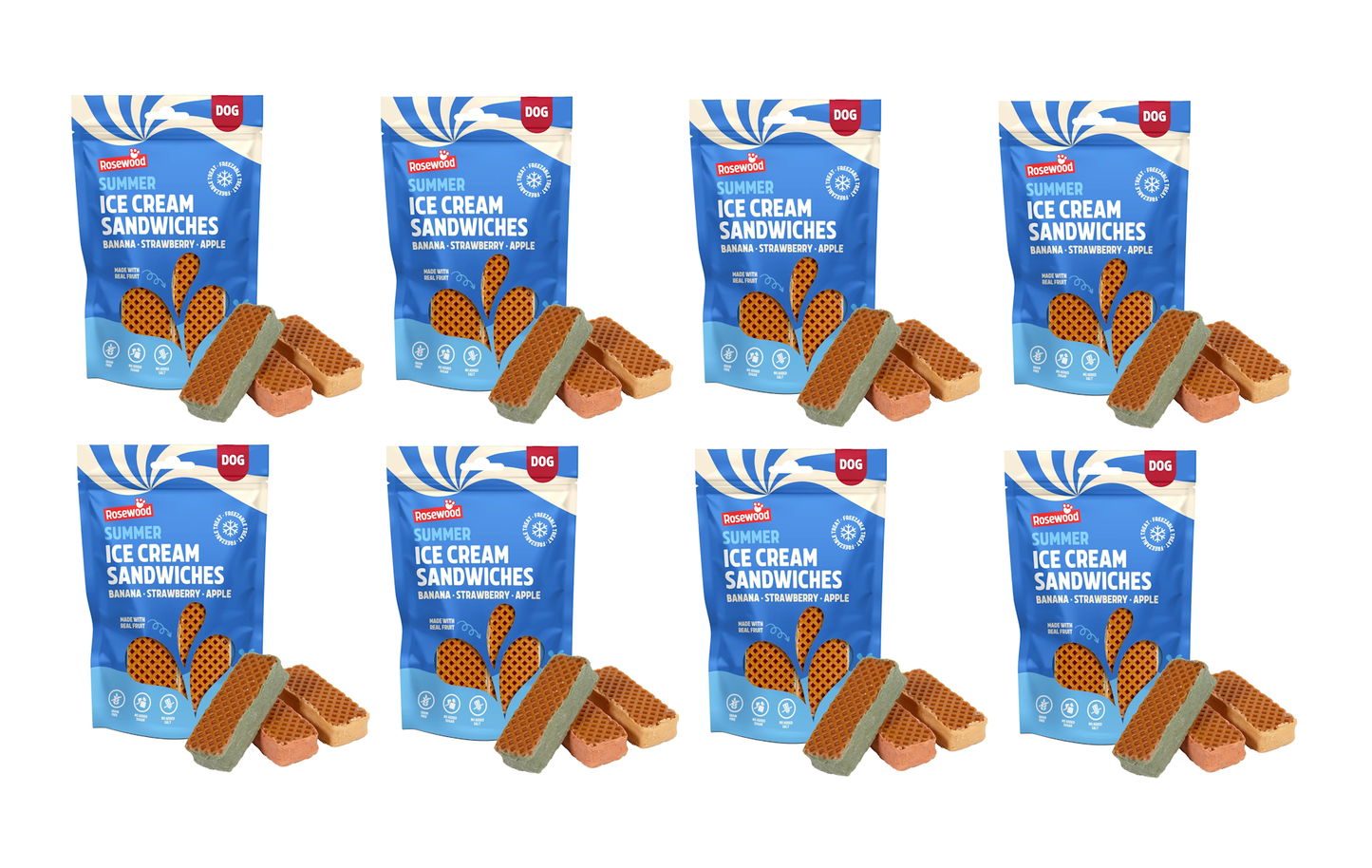 Rosewood Summer Ice Cream Sandwiches Dog Treats 3pck