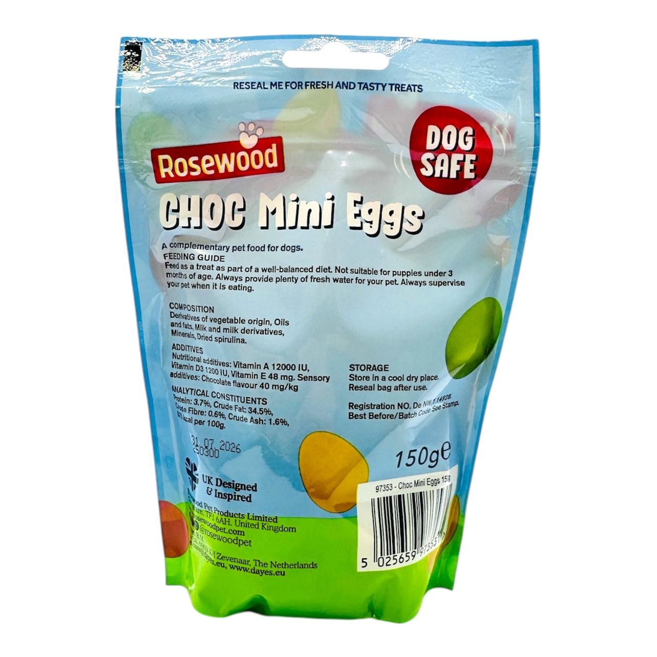 Rosewood Mini Eggs For Dogs 150g