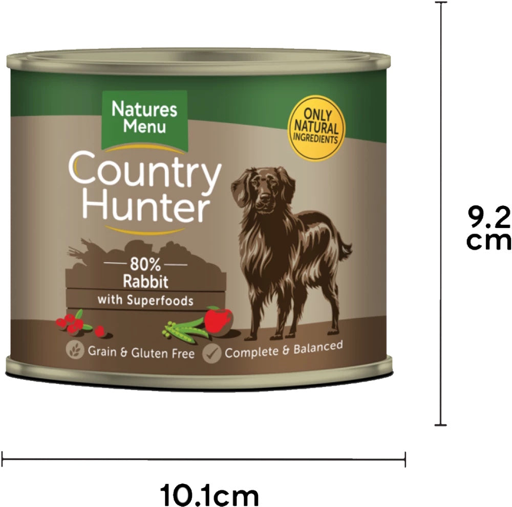 Natures Menu Country Hunter Rabbit Dog Food Can 600g