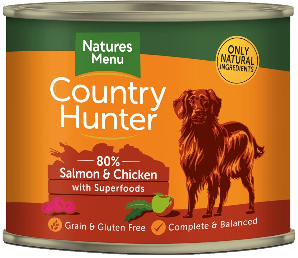Natures Menu Country Hunter Salmon & Chicken Dog Food Can 600g