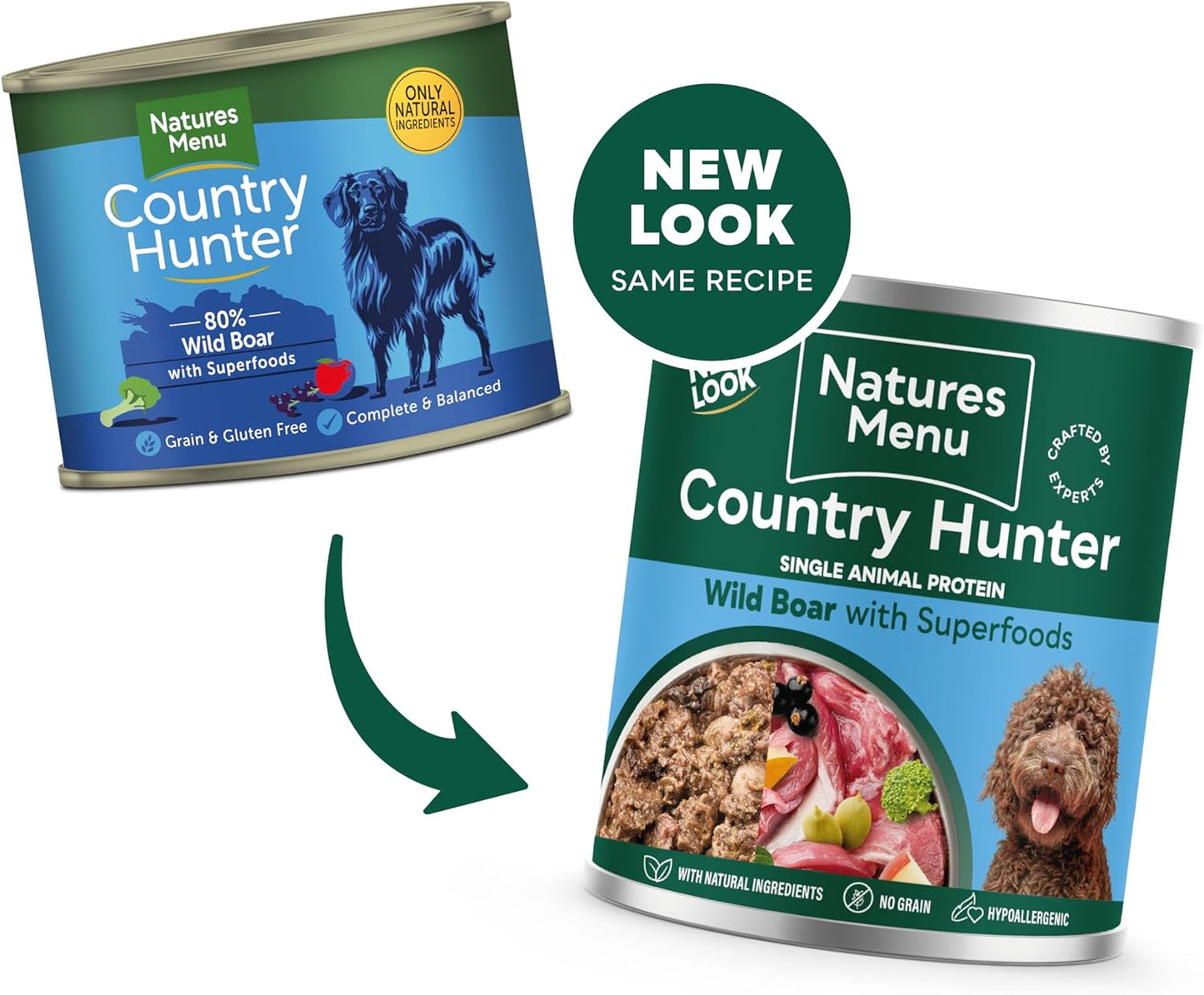 Natures Menu Country Hunter Wild Boar Dog Food Can 600g
