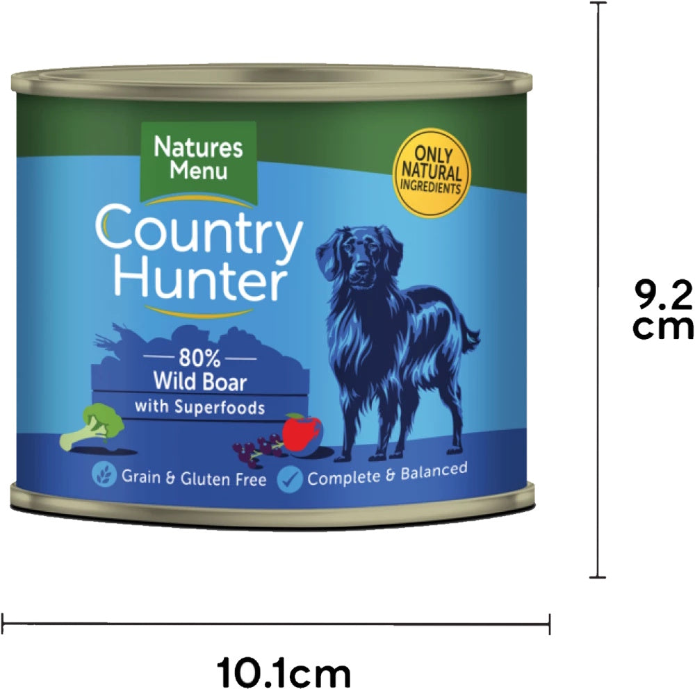 Natures Menu Country Hunter Wild Boar Dog Food Can 600g