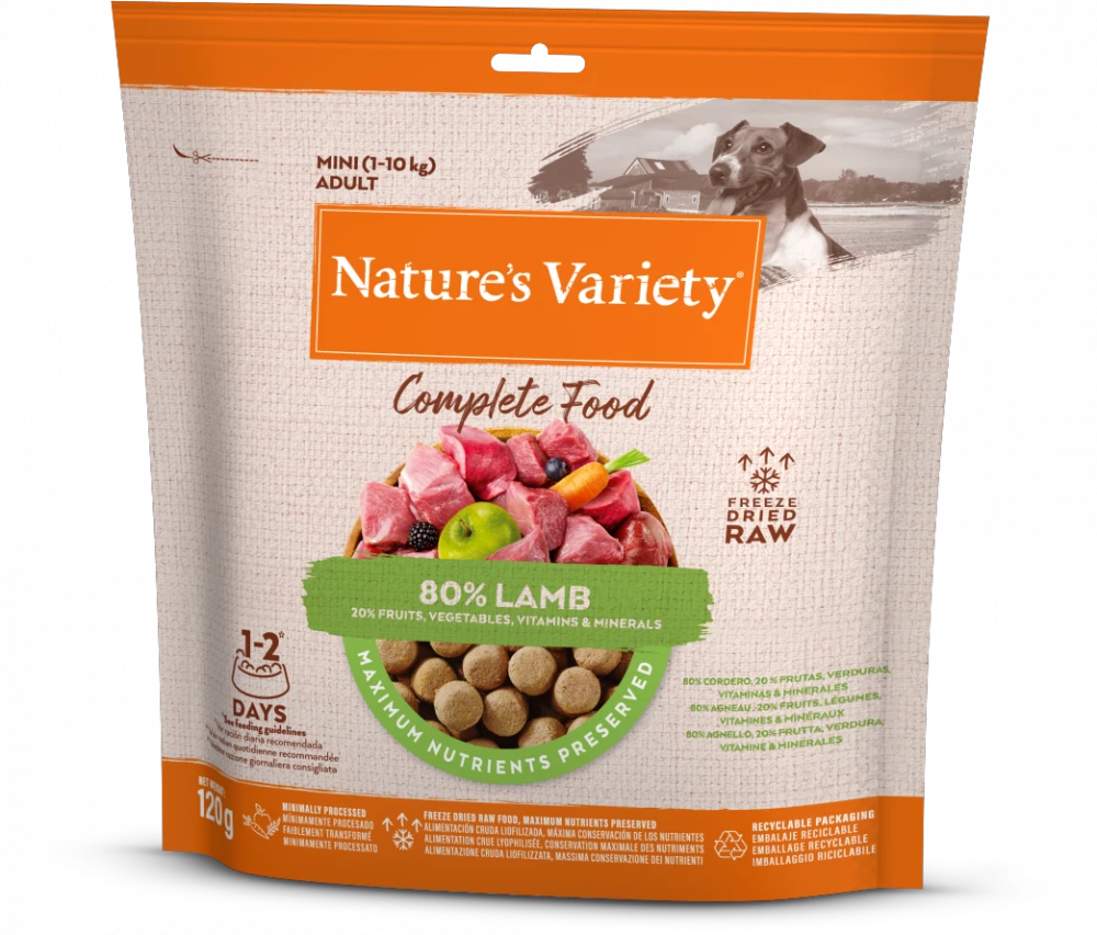 Natures Variety Freeze Dried Complete Food Lamb Dinner 120g