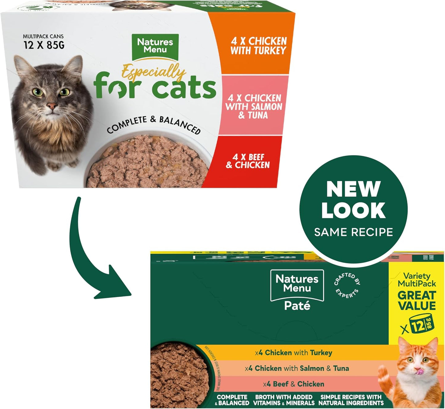 Natures Menu Pate Cat Food Multipack Variety 12 x 85g