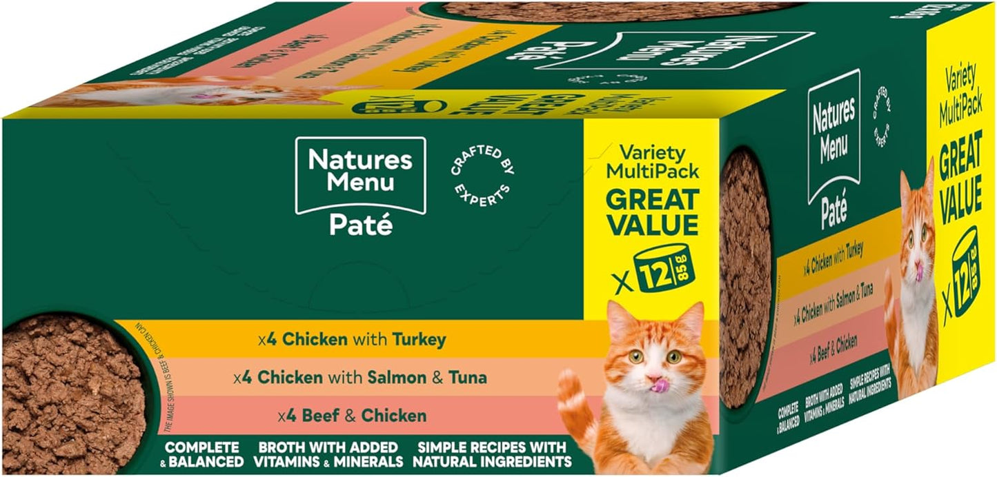 Natures Menu Pate Cat Food Multipack Variety 12 x 85g
