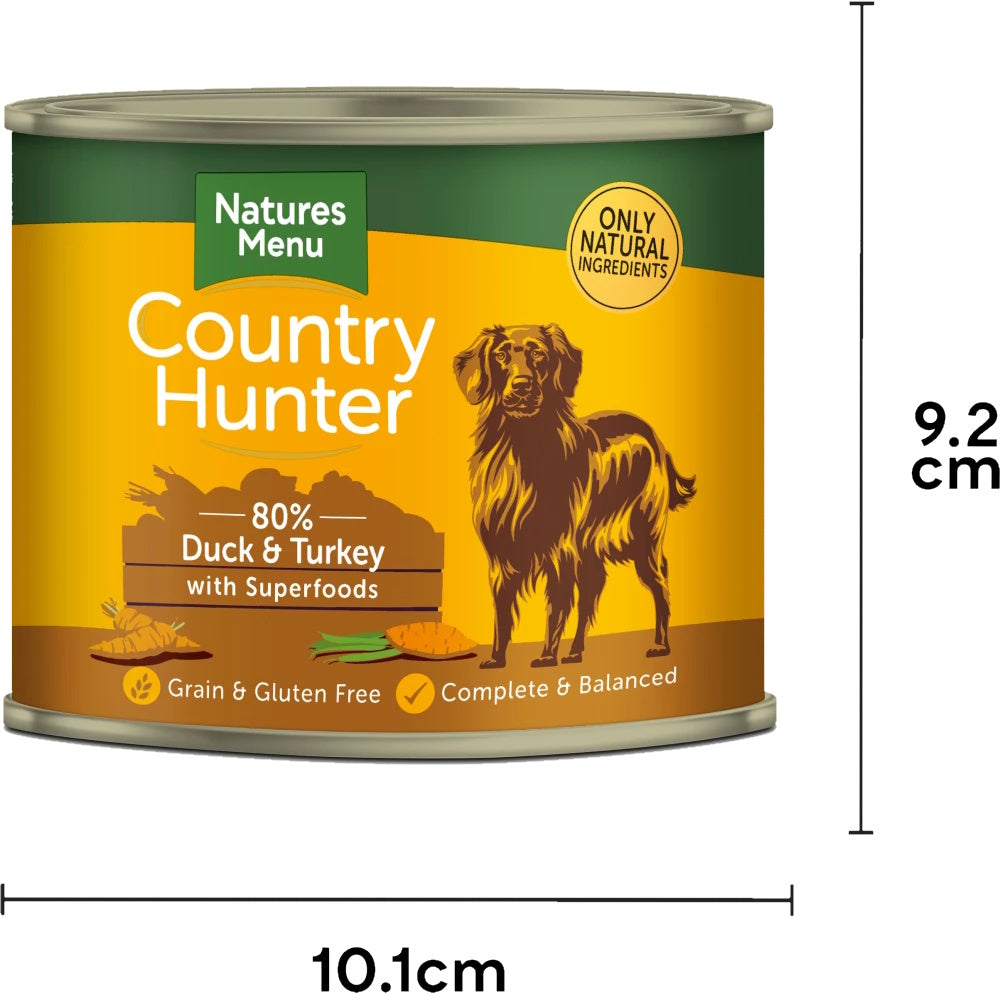 Natures Menu Country Hunter Duck & Turkey Dog Food Can 600g