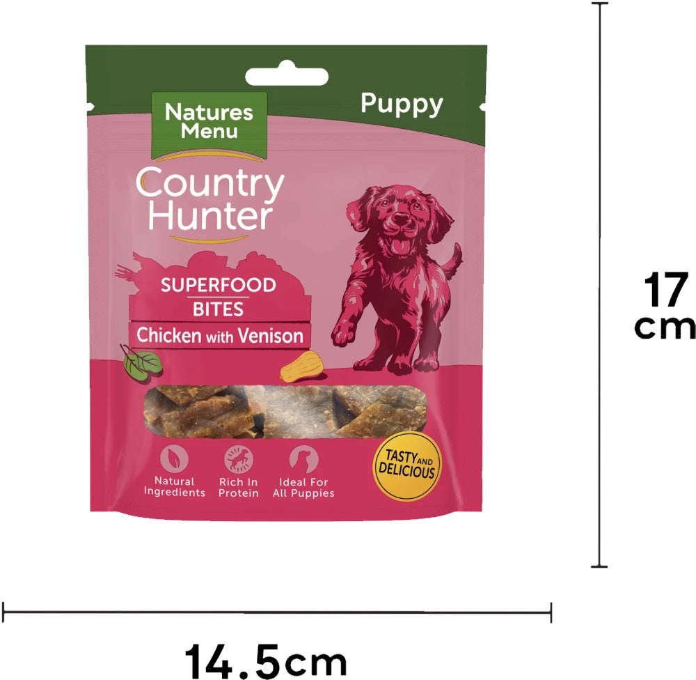 Natures Menu Superfood Bites Puppy Treats Chicken with Venison 70g – Natural Puppy Training Treats