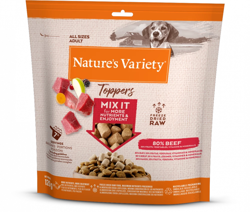 Natures Variety Freeze Dried Topper Beef 120g