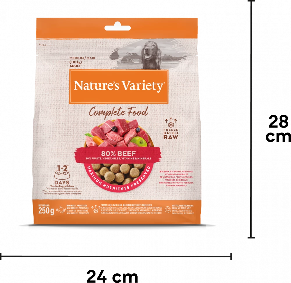 Natures Variety Freeze Dried Complete Food Beef 250g
