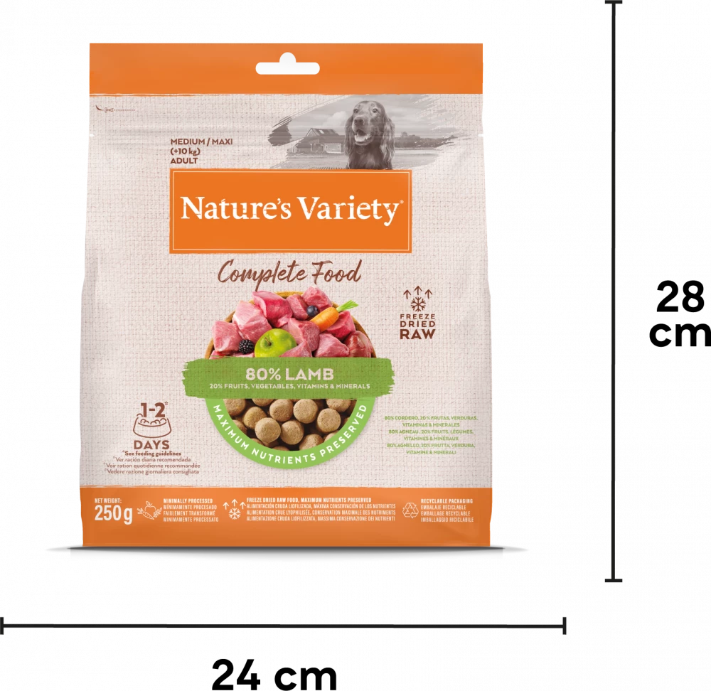 Natures Variety Freeze Dried Complete Food Lamb 250g