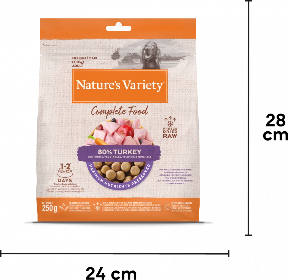 Natures Variety Freeze Dried Complete Food Turkey 250g