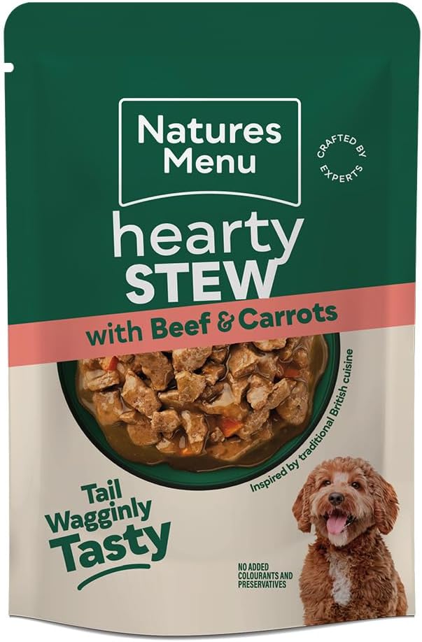 Natures Menu Meaty Hearty Stews Beef 8 x 100g