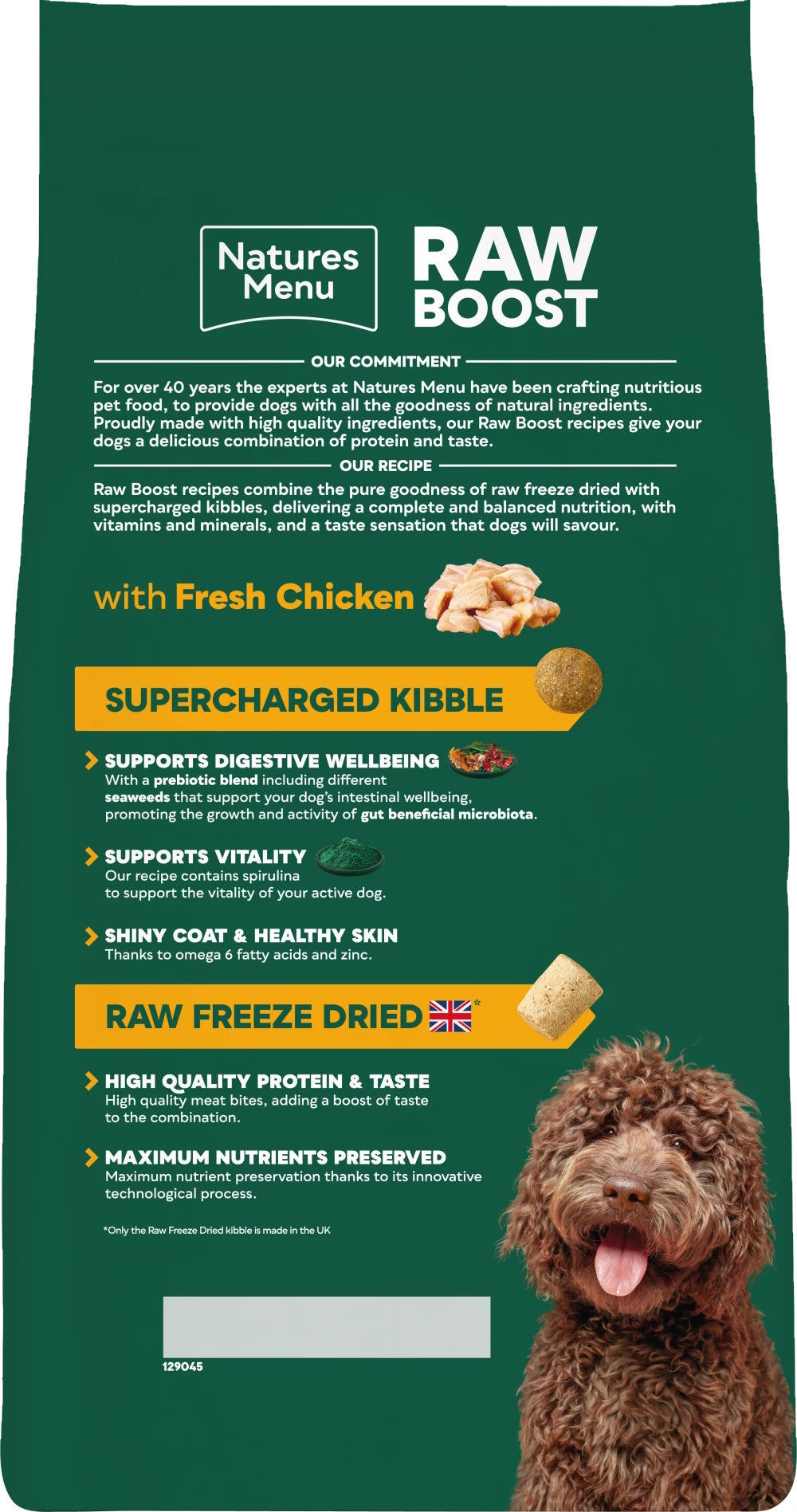 Natures Menu Raw Boost with Chicken 1.5kg – Natural Raw-Inspired Complete Dog Food