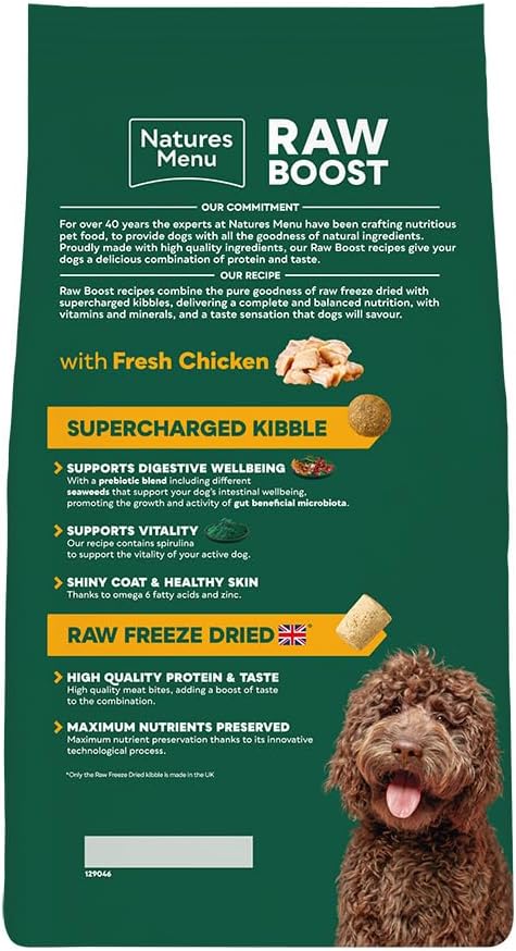 Natures Menu Raw Boost with Chicken 3kg – Natural Raw-Inspired Complete Dog Food