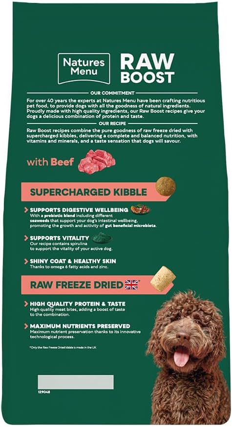 Natures Menu Raw Boost with Beef 3kg – Natural Raw-Inspired Complete Dog Food