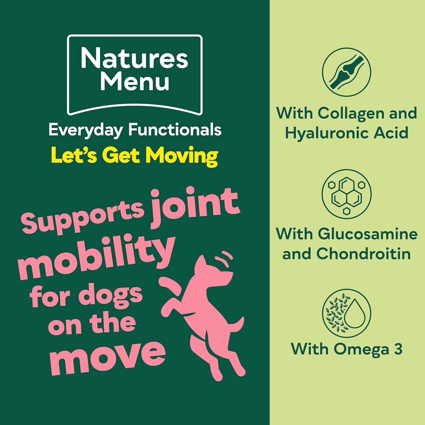 Natures Menu Freeze Dried Functionals Mobility Dog Treats 40g