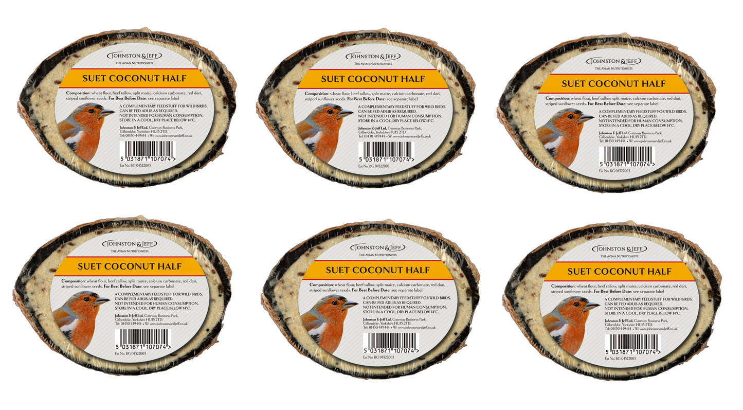 Suet Feast Coconut Feeder with Mealworms