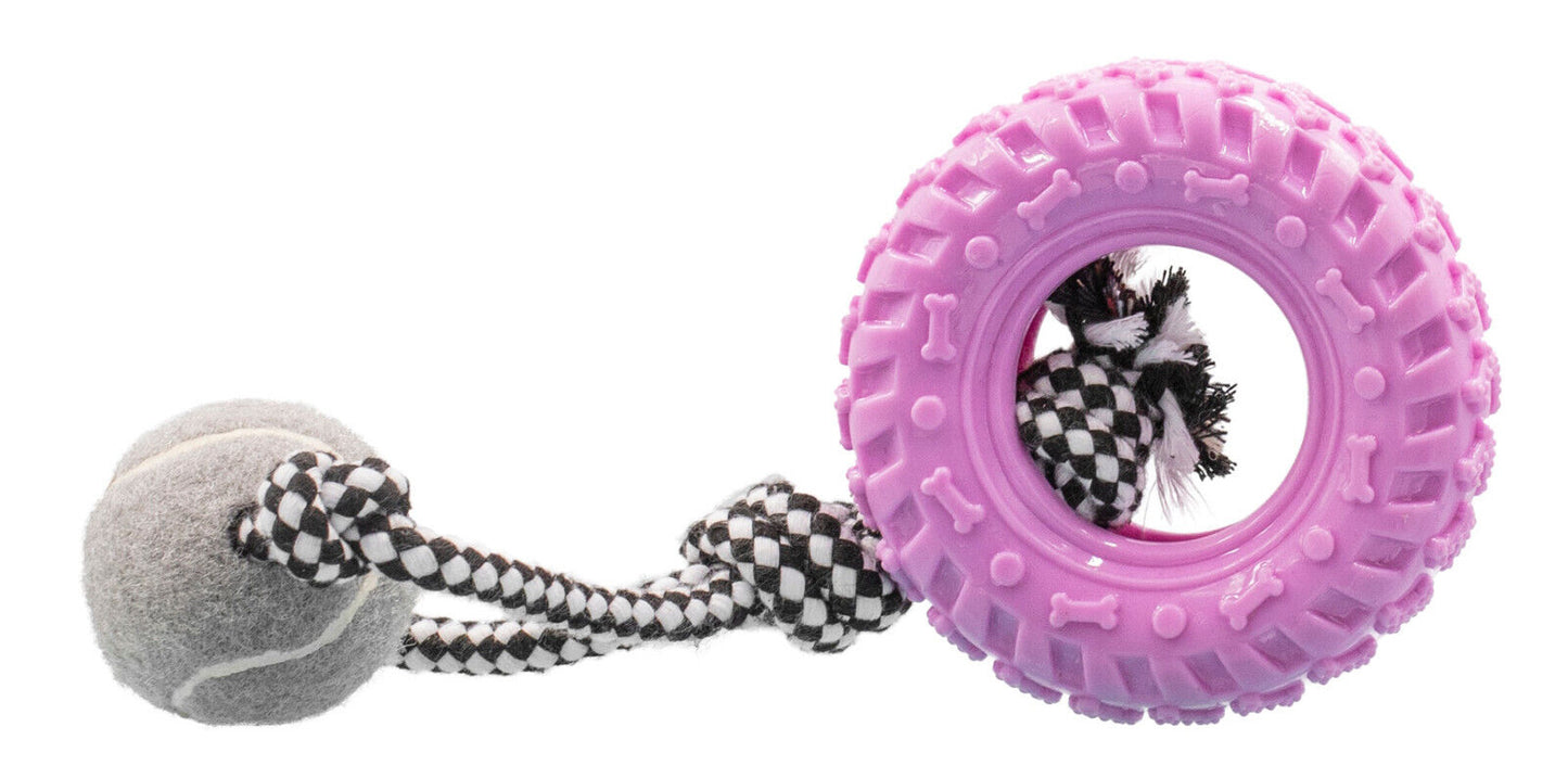 Dog Life Tuffs Puppy Pastel Fling & Chew Tyre