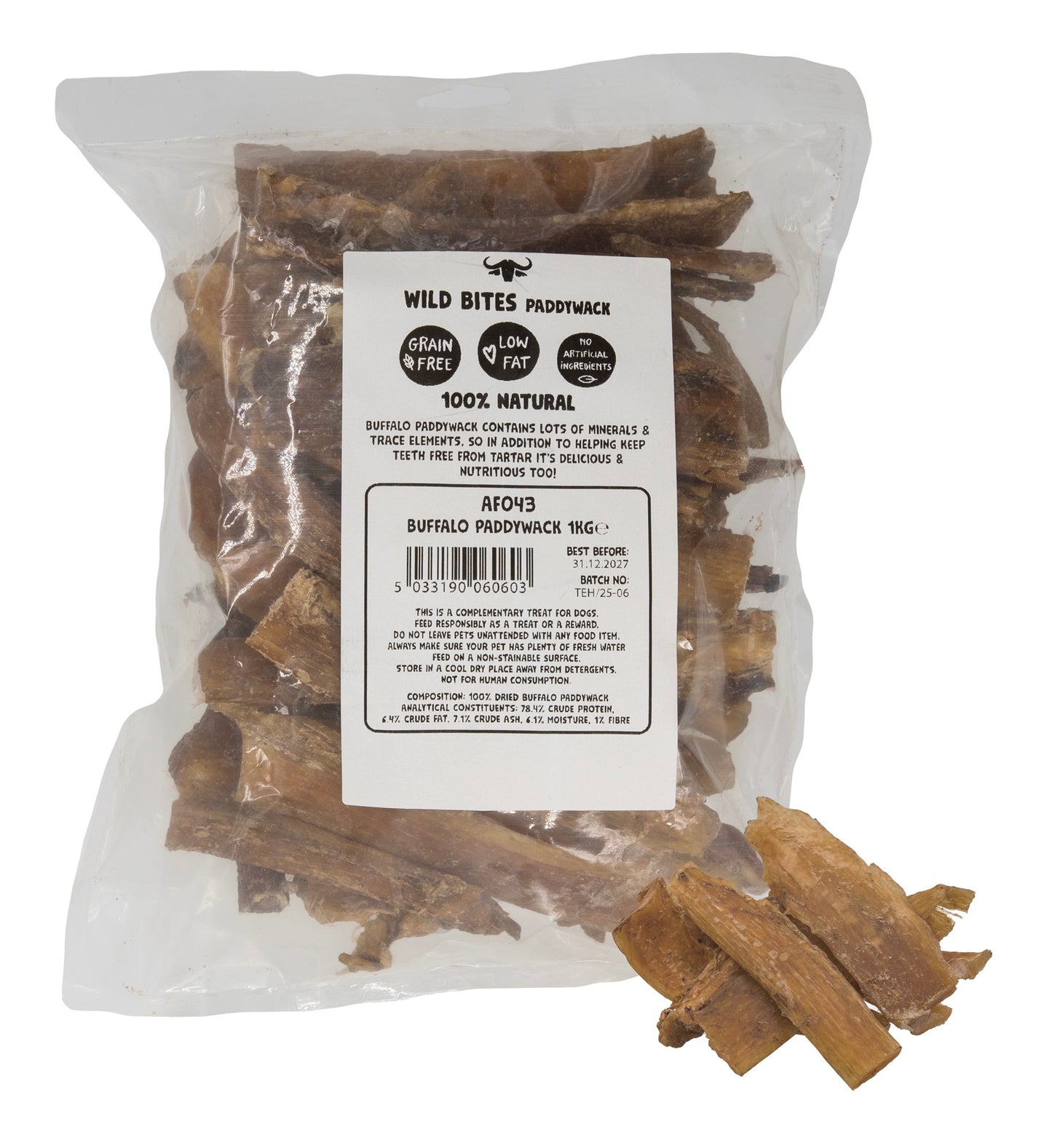 Wild Bites Paddywack Natural Dog Chew Treats 1kg