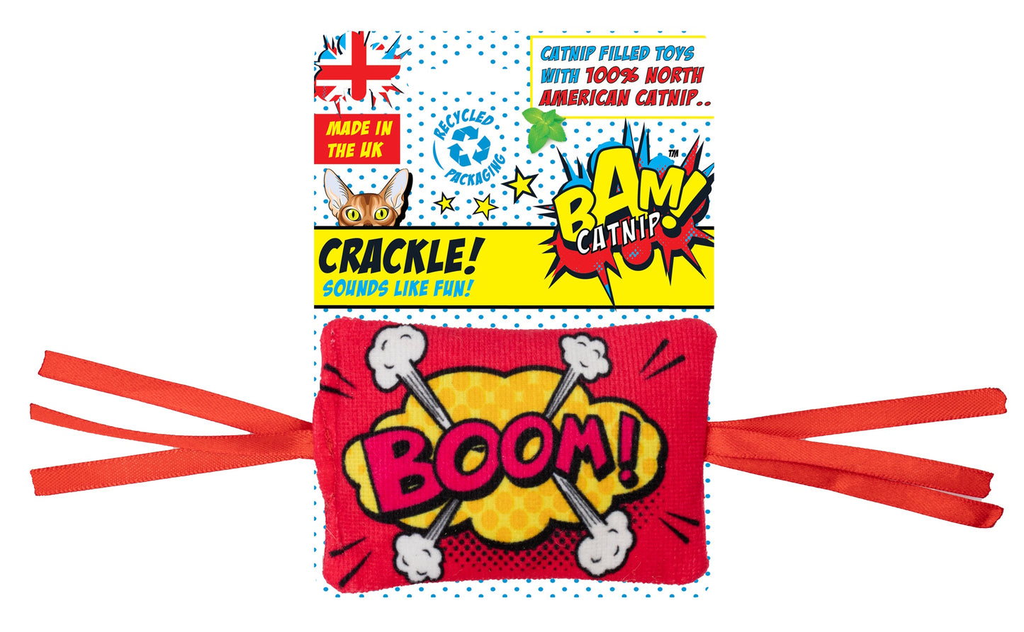 BAM! Catnip Crackle Pillow Cat Toy