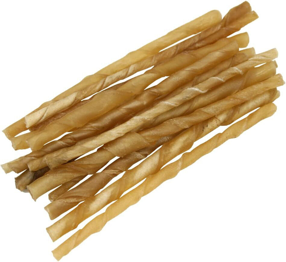 Dog Life Rawhide Twists With Beef 100 Pack 4/6mm