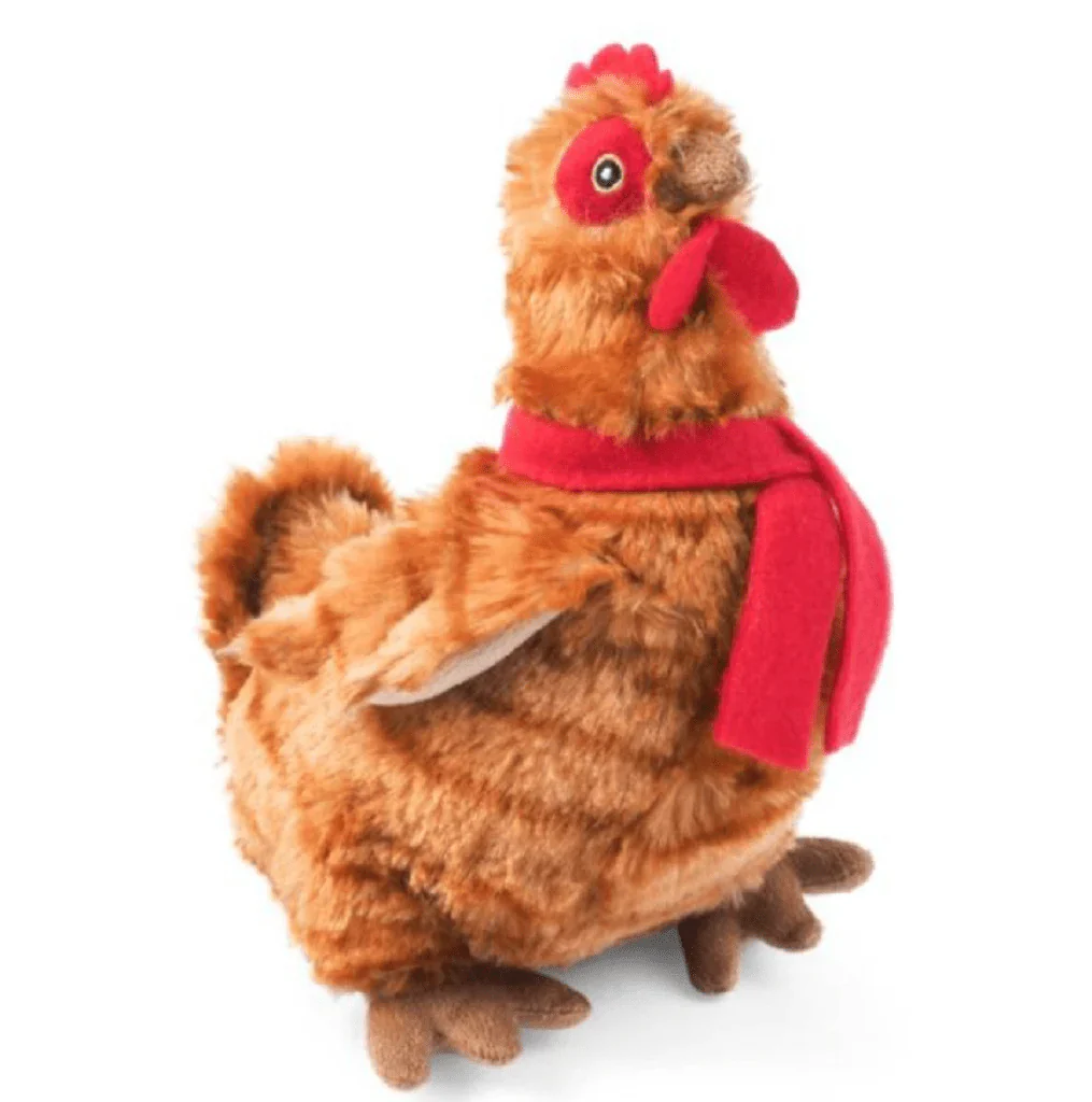 Zoon Poochie Poultry Soft Squeaky Plush Chicken Dog Toy