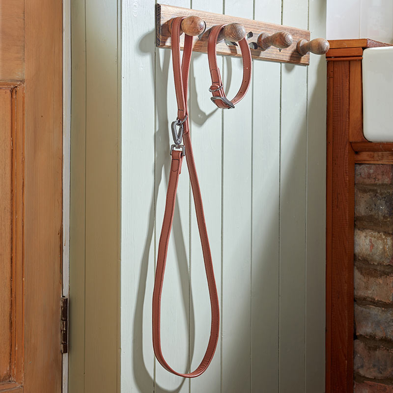 Zoon Luxe Leather Tan Dog Lead 120 x 2cm