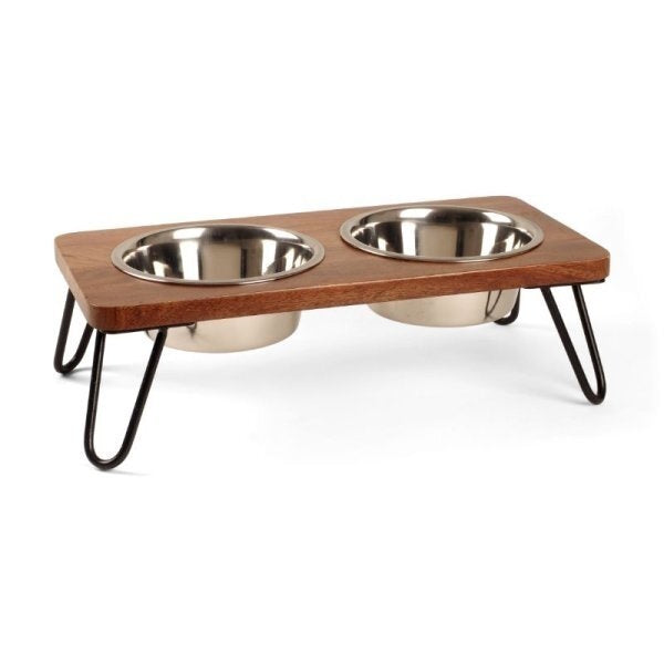 Zoon Double Diner Pet Food & Water Dish Station