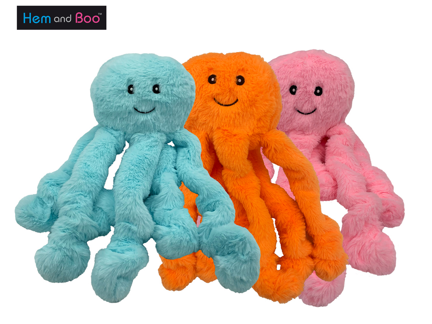 Hem & Boo Xl Super Soft Octopus 24"/60cm Assorted Colours