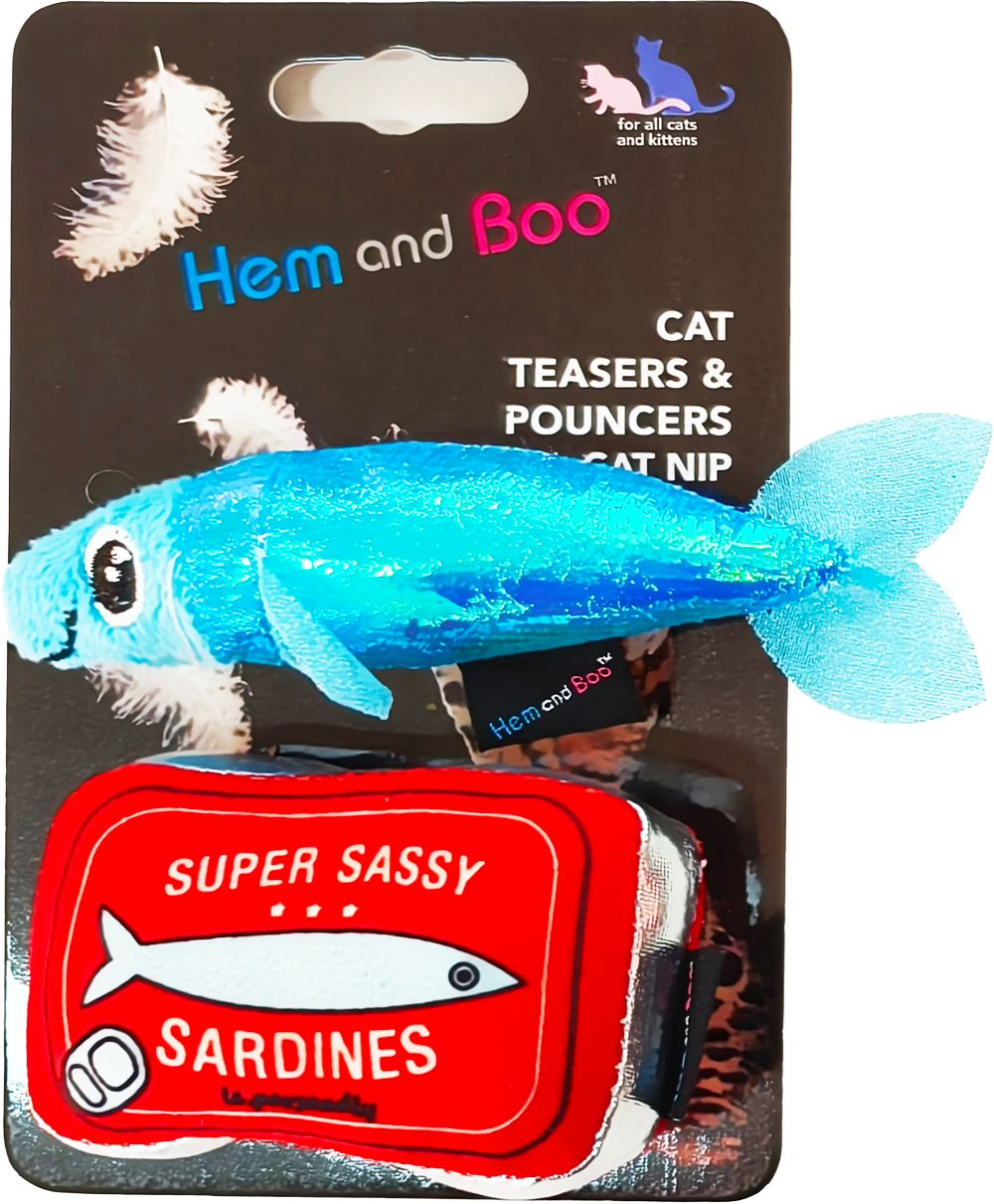 Hem & Boo Shine Fabric Fish With Sardine Tin