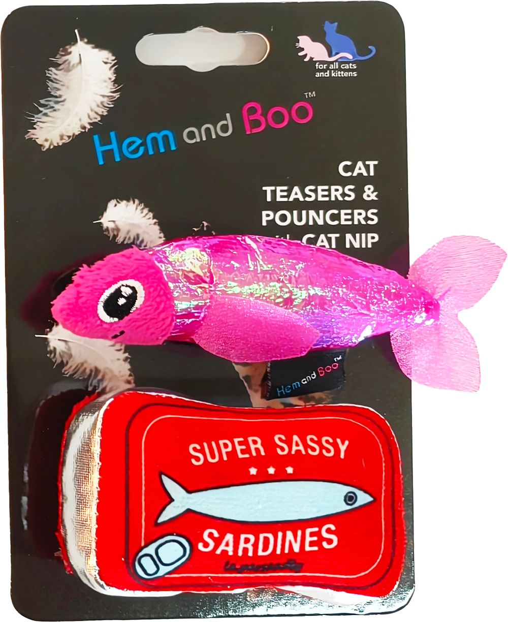 Hem & Boo Shine Fabric Fish With Sardine Tin